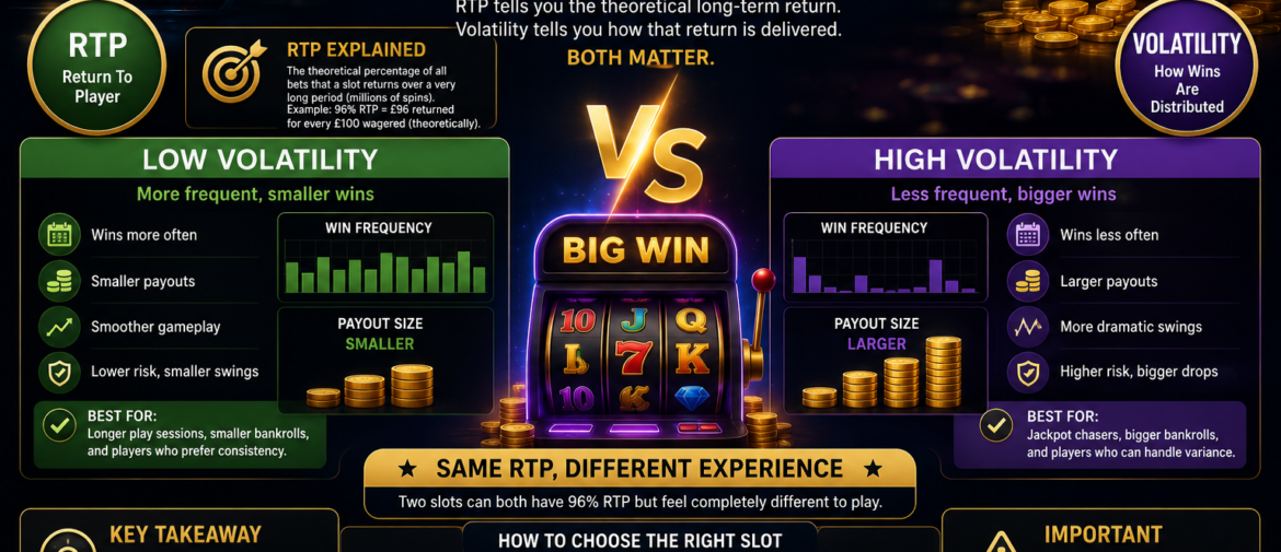 Slot RTP vs Volatility – Why RTP Alone Is Misleading